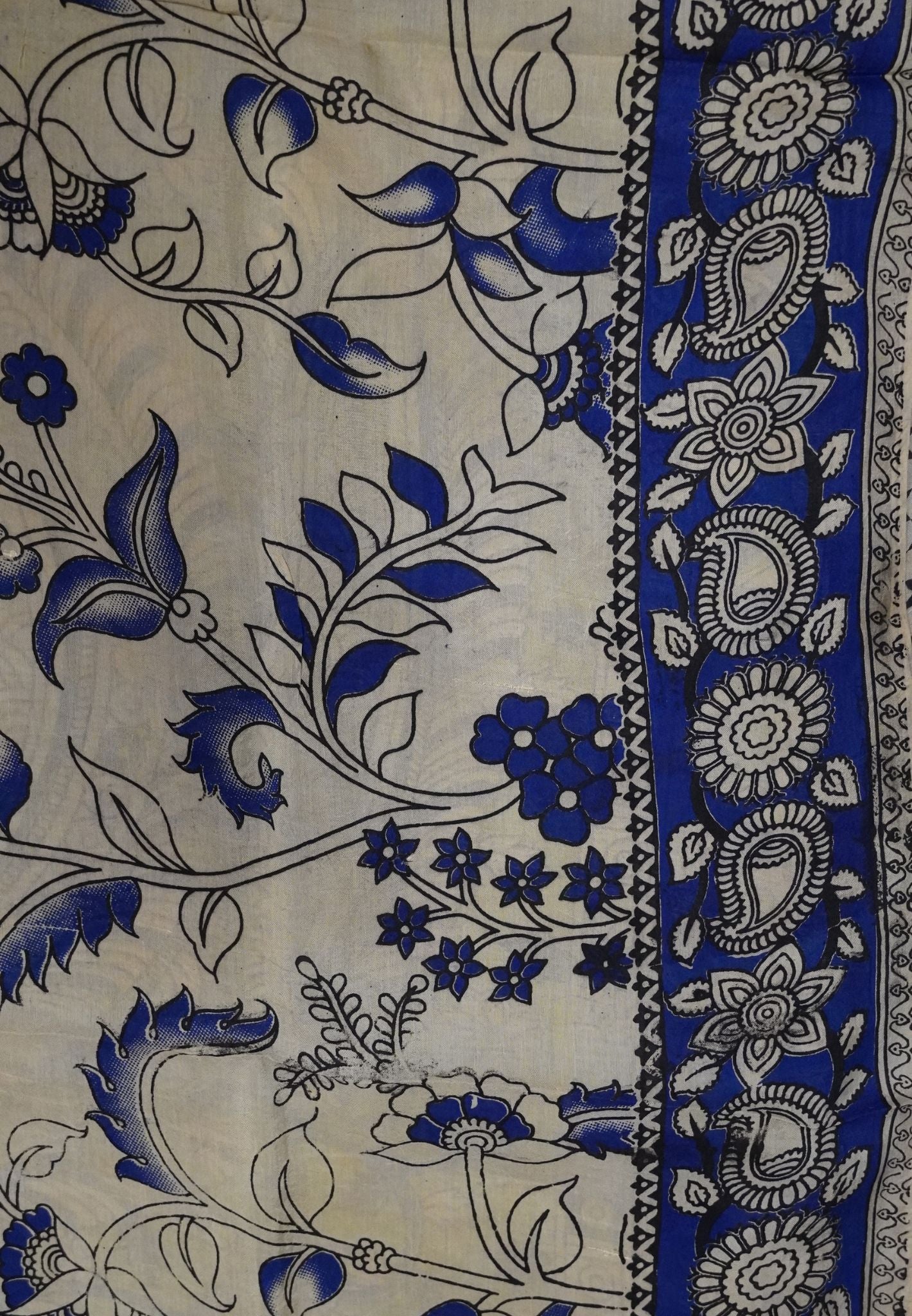 Kalamkari Cotton Saree - Light Green