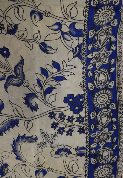 Kalamkari Cotton Saree - Light Green