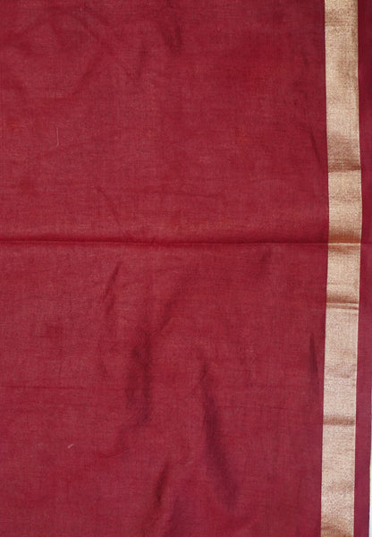 Semi Tussar Saree-Mehandi green