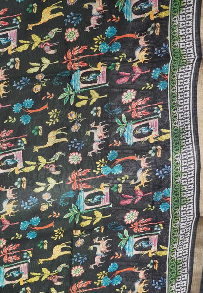 Malai Cotton Saree - Green