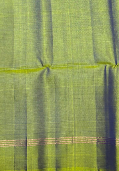 Pure Kanchipuram Silk Saree-Purple in Intricate Peacock Motif Brocade Zari Border