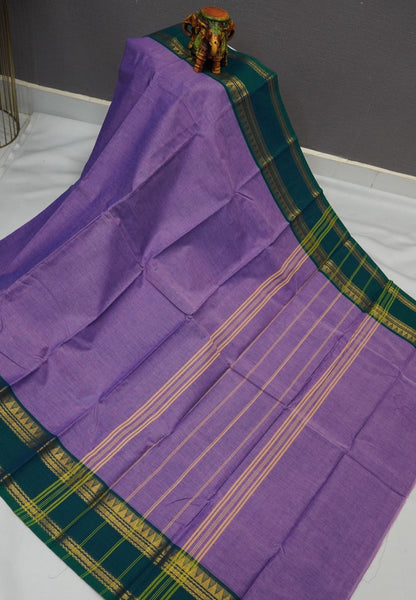 Chettinadu Cotton Saree-Baby Purple with Retapet Border