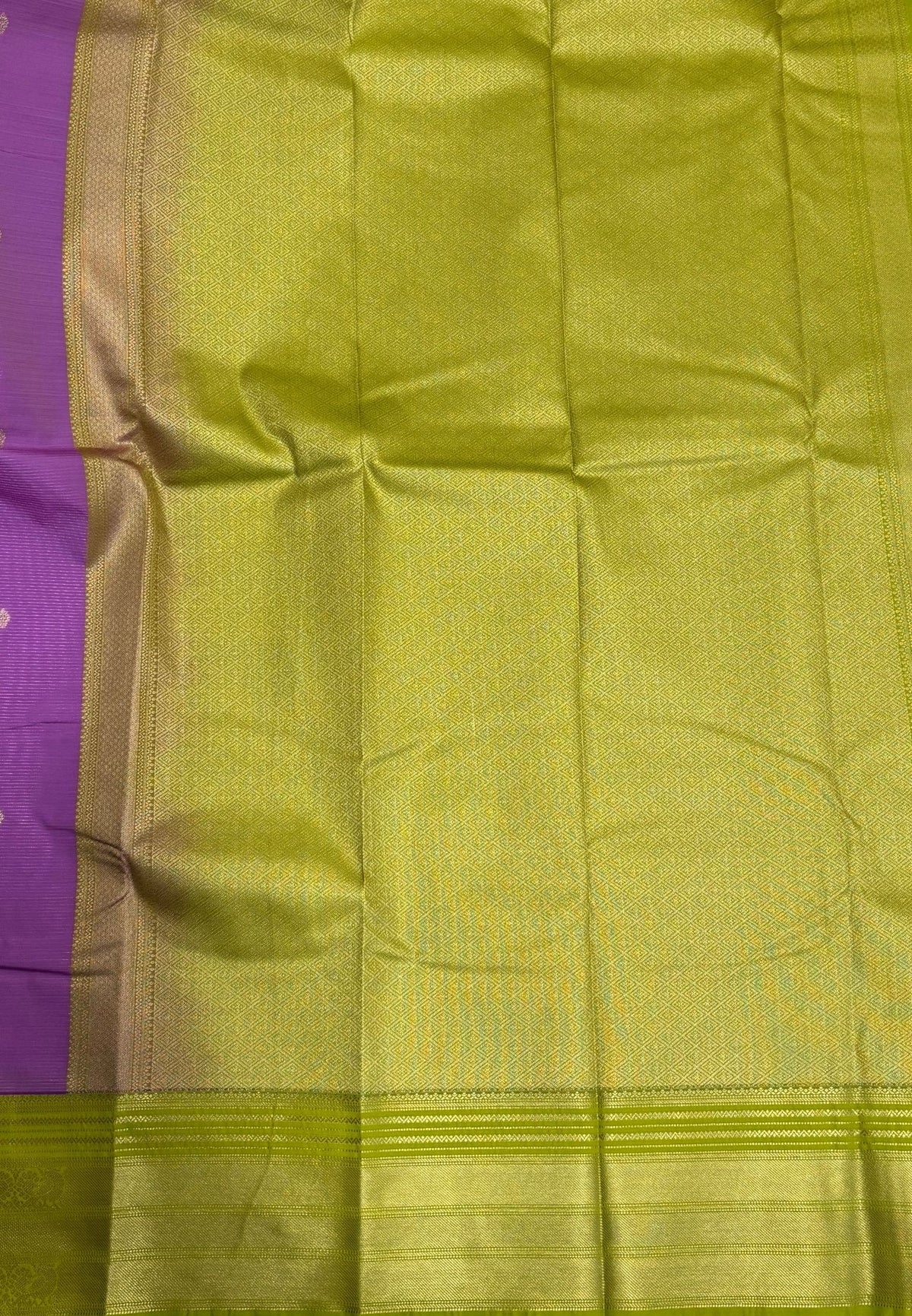 Budget Kanchipuram Saree-Lavender with Contrast Border