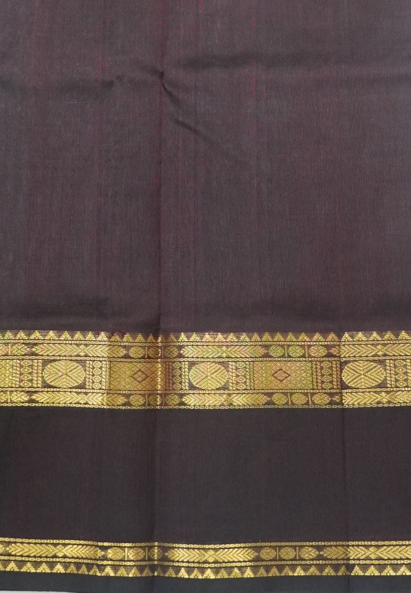 Pure Silk Cotton Saree-Turquoise Green with Contrast Gap Border
