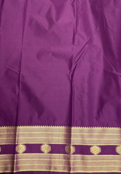 Budget Kanchipuram Saree-Teal Green with Contrast Border