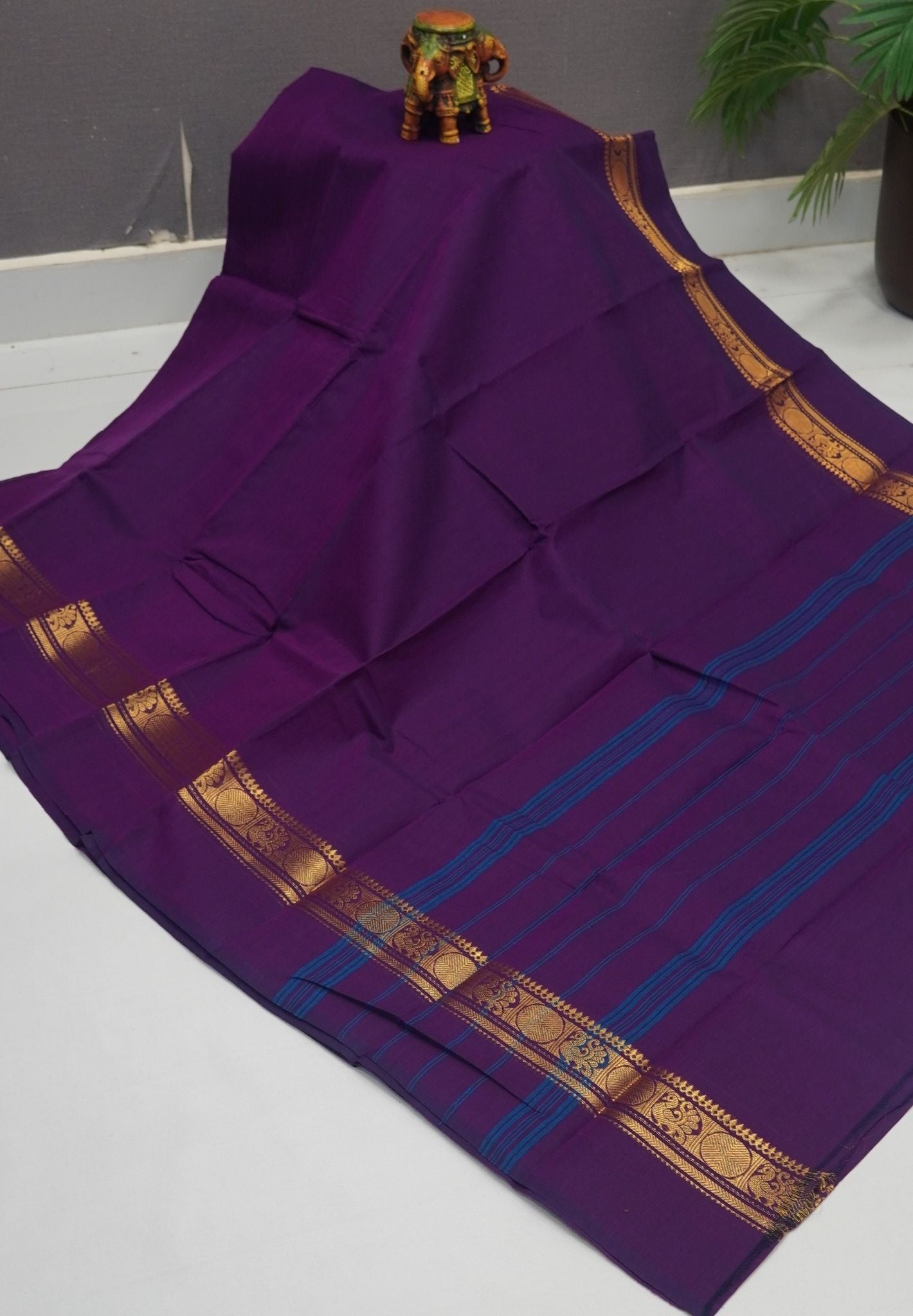 Chettinadu Cotton Saree-Purple