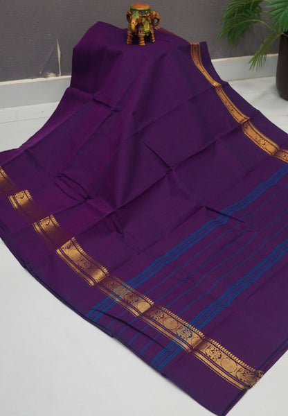 Chettinadu Cotton Saree-Purple