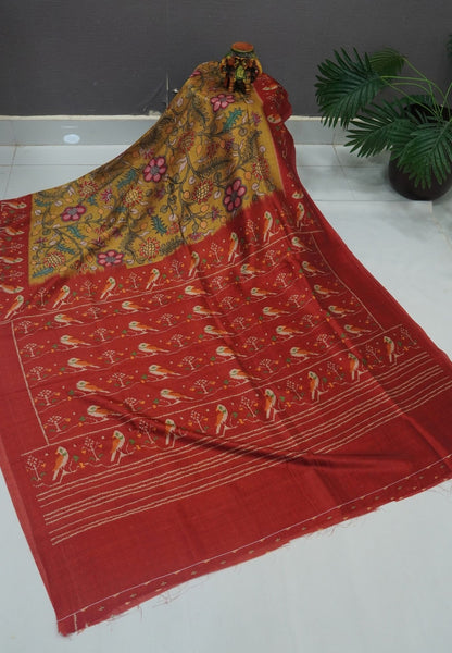 Premium Silk Saree-Mustard