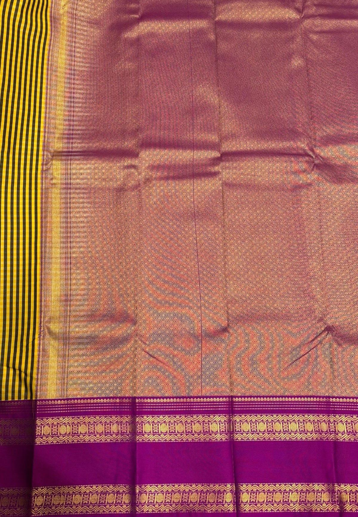 Budget Kanchipuram Saree-Blue with Contrast Border