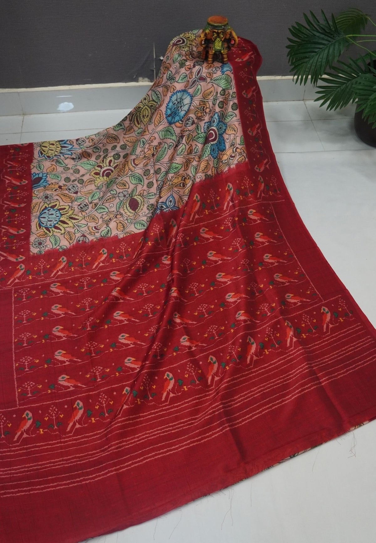 Premium Silk Saree-Dusky Orange