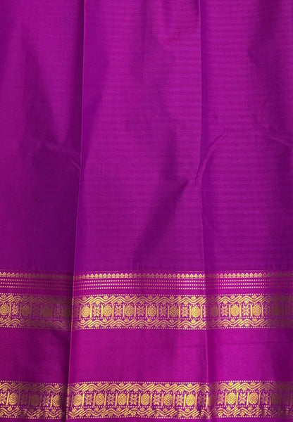 Budget Kanchipuram Saree-Green with Contrast Border