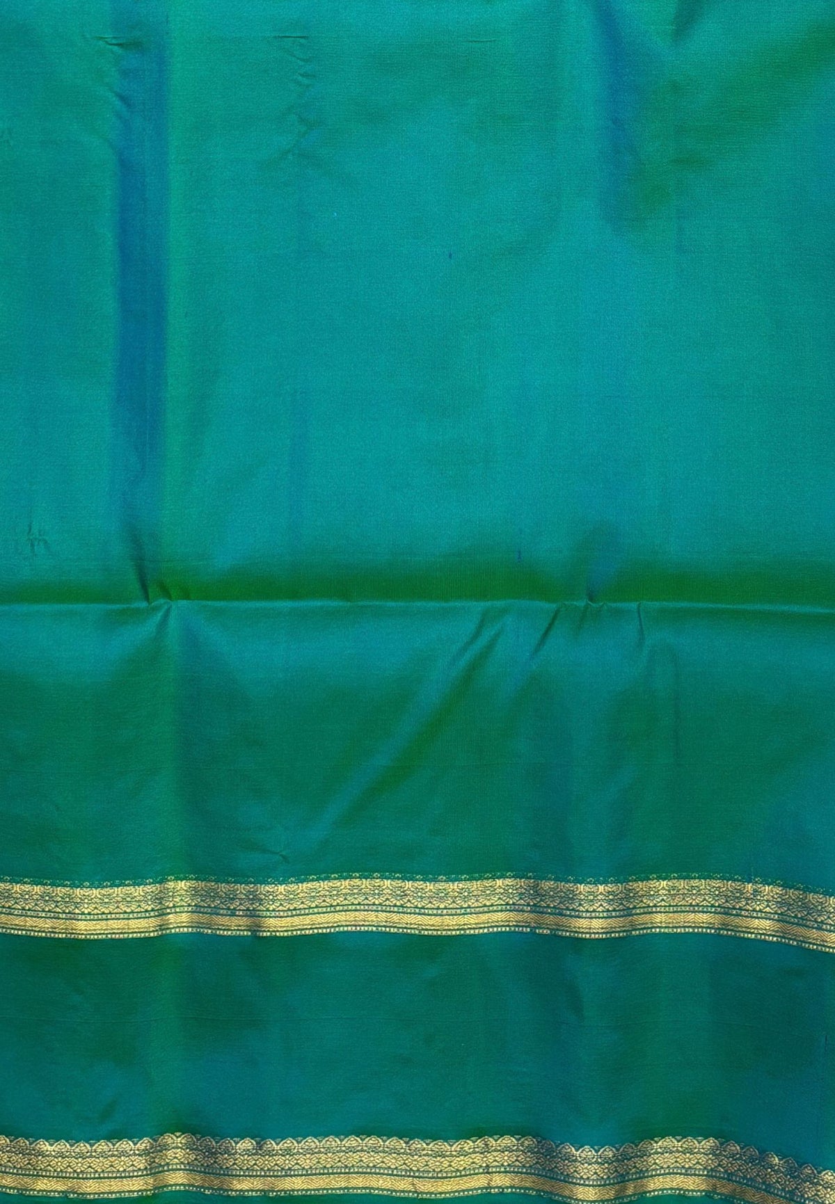 Pure Kanchipuram Silk Saree-Ramar Green In Kadiyal Leaf Jaal Border