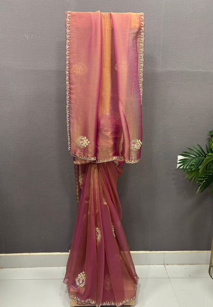 Designer Saree-Pink