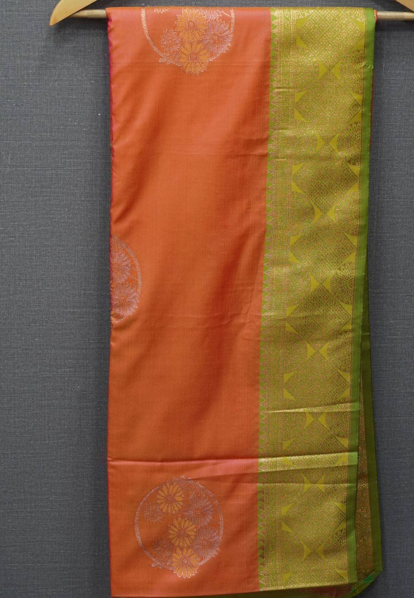 Semi Silk Saree-Pinkish Orange