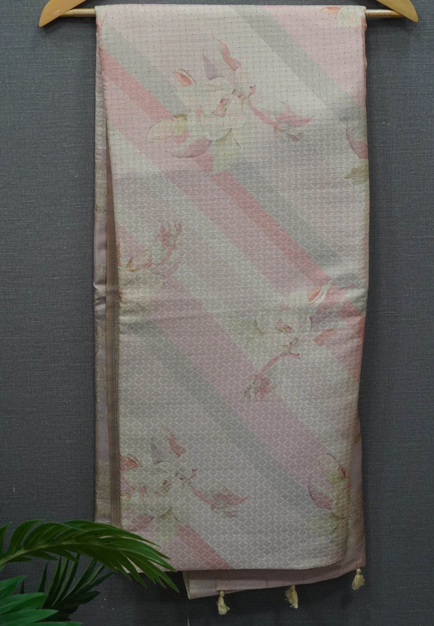 Soft Tussar Saree - Baby Pink