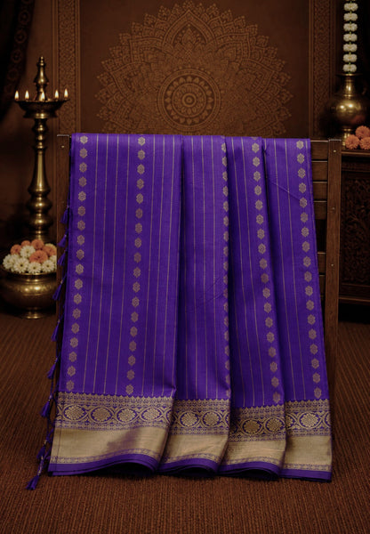 Chettinad Cotton Saree-Violet