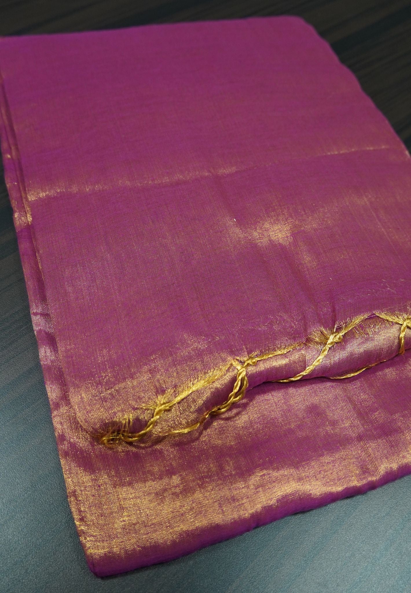 Tissue Silk Saree- Golden Purple