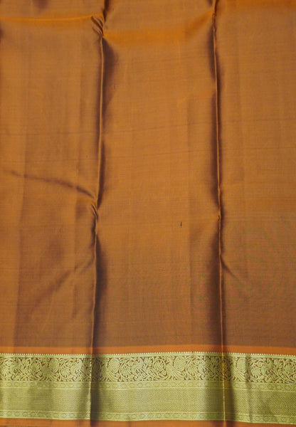 Pure Kanchipuram Silk Saree-Wine with Contrast Border