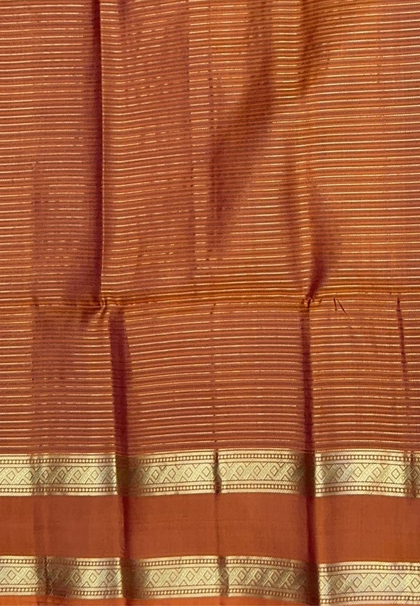 Pure Kanchipuram Silk Saree-Lavender in Zari Checks with Contrast Retapet Border