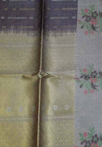 Semi Tussar Saree - Mauve