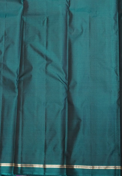 Pure Kanchipuram Silk Saree- Redish Brown with Small Border