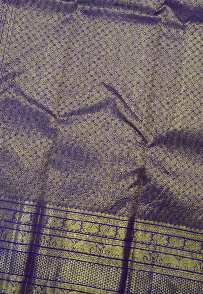 Pure Kanchipuram Silk Saree - Voilet with Vairoosi Pattern