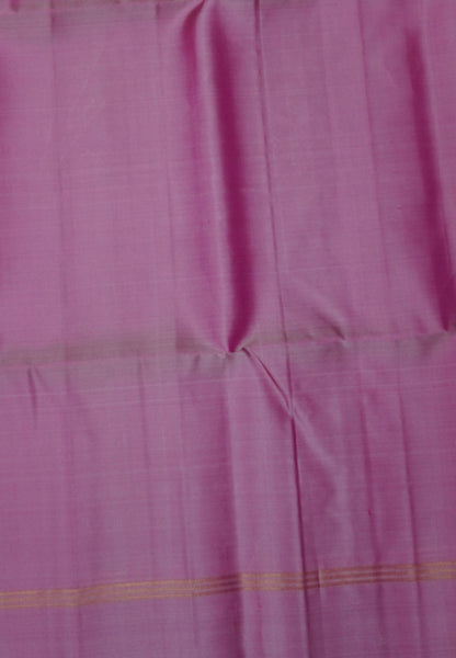 Pure Soft Silk-Dark Purple with Kolam Zari Butta