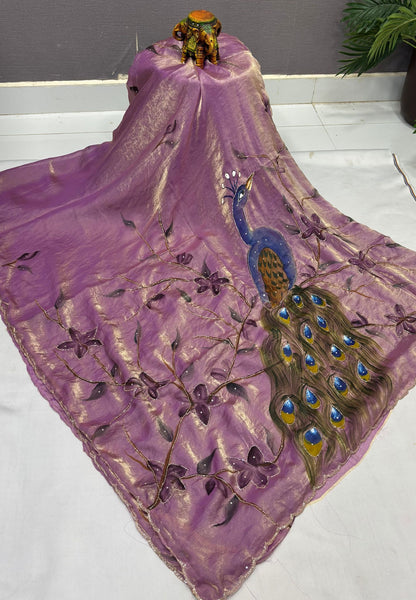 Designer Saree-Purple