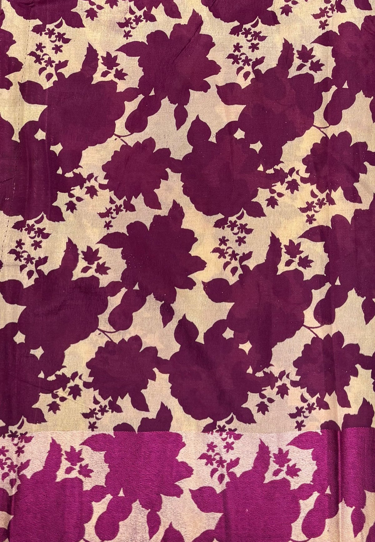 Soft Kora Tissue Saree-Purple in Floral Jaal Zari Border