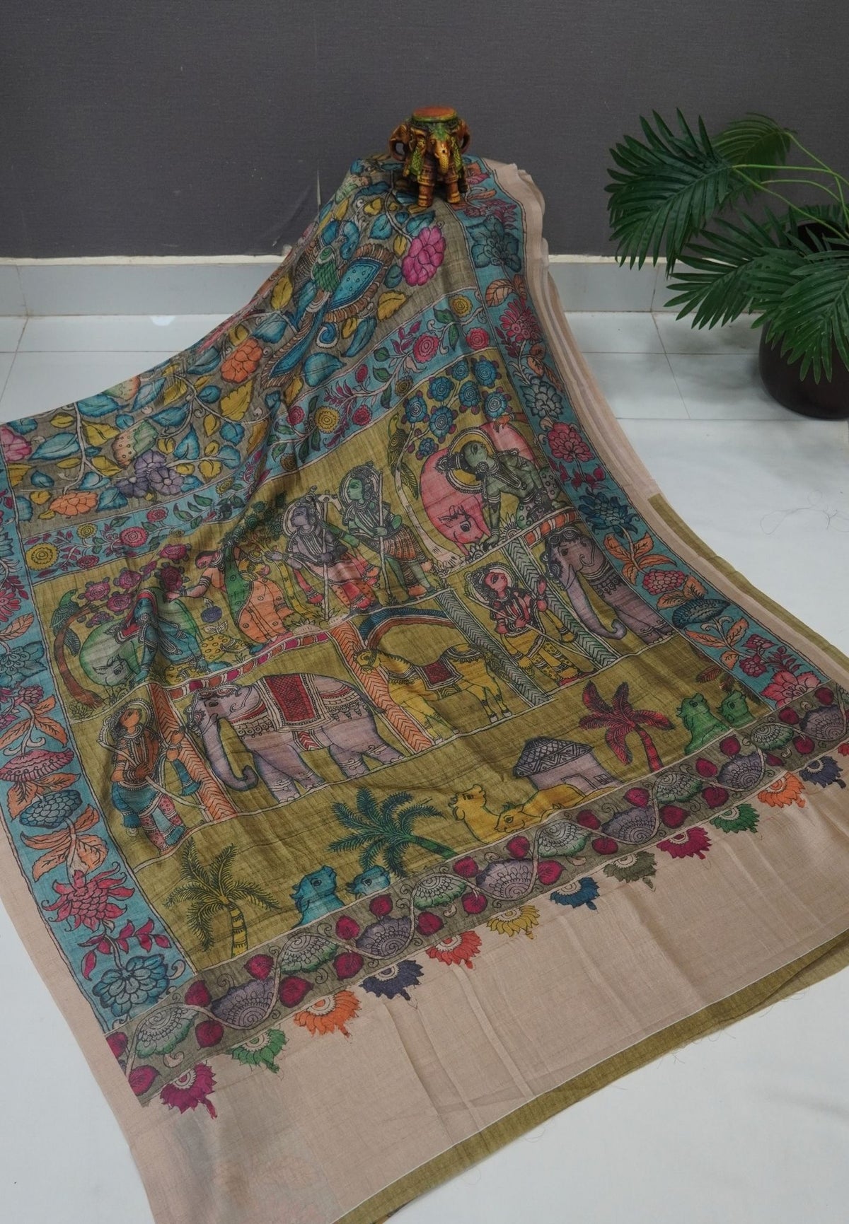 Premium Silk Saree-Muted Sage