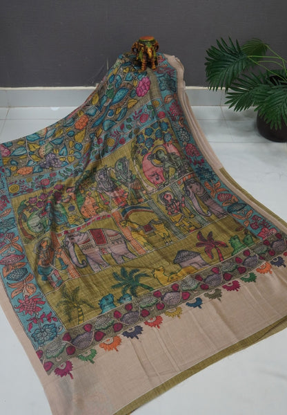Premium Silk Saree-Muted Sage