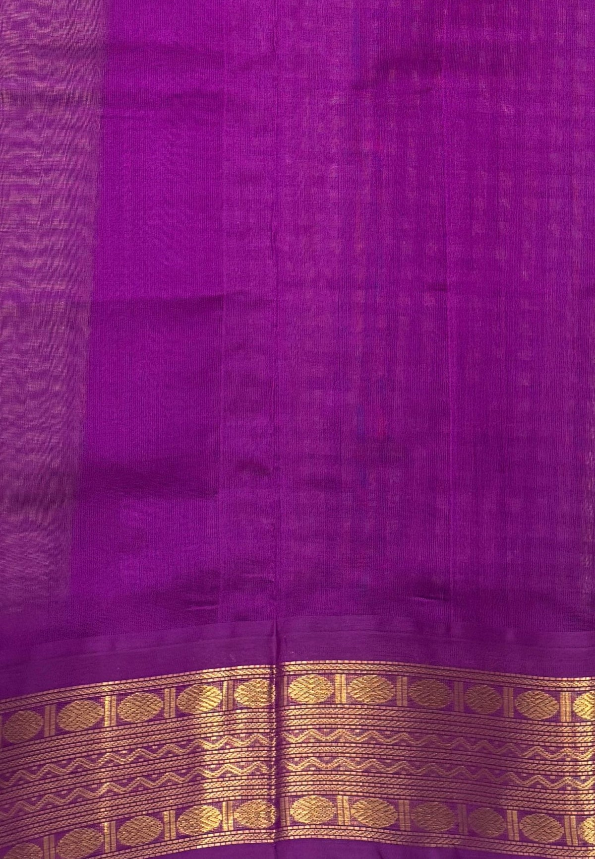 Pure Silk Cotton Saree-Green In Kalyani Zari With Contrast Border