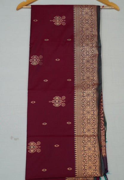 Semi Silk Saree-Maroon