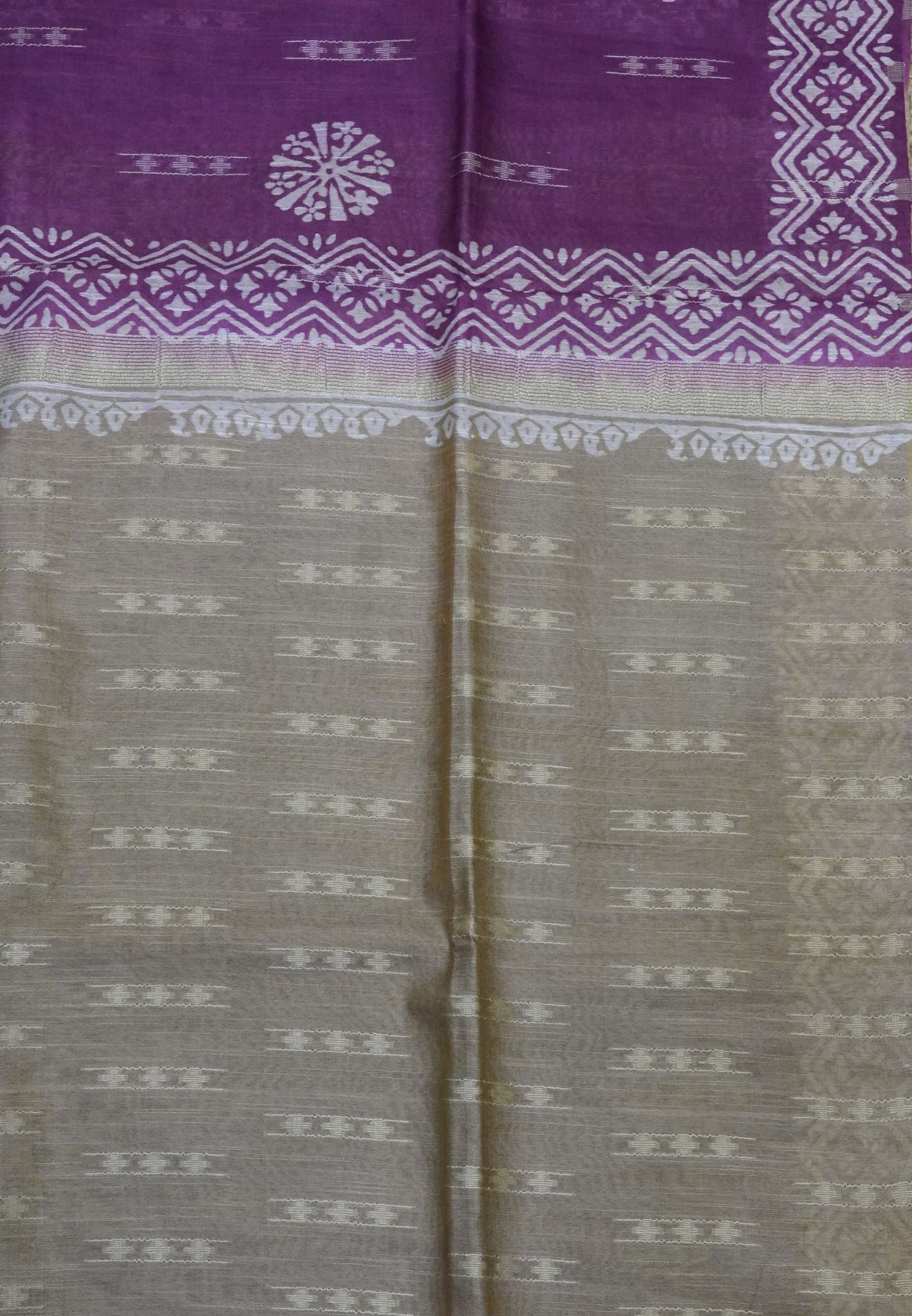 Bhagalpur Cotton Saree- Sequence Work Purple