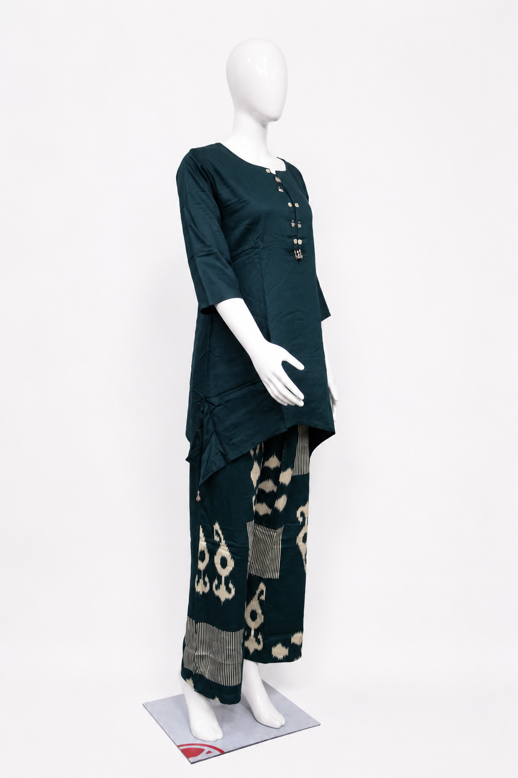 Short Cord Set with Classic Ikat Palazzo