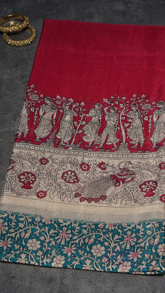 Chiralam Saree Pink