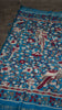 Semi Linen Kalamkari Saree Blue thumbnail