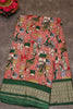 Dola Silk Saree Folk Art Print-Pink thumbnail