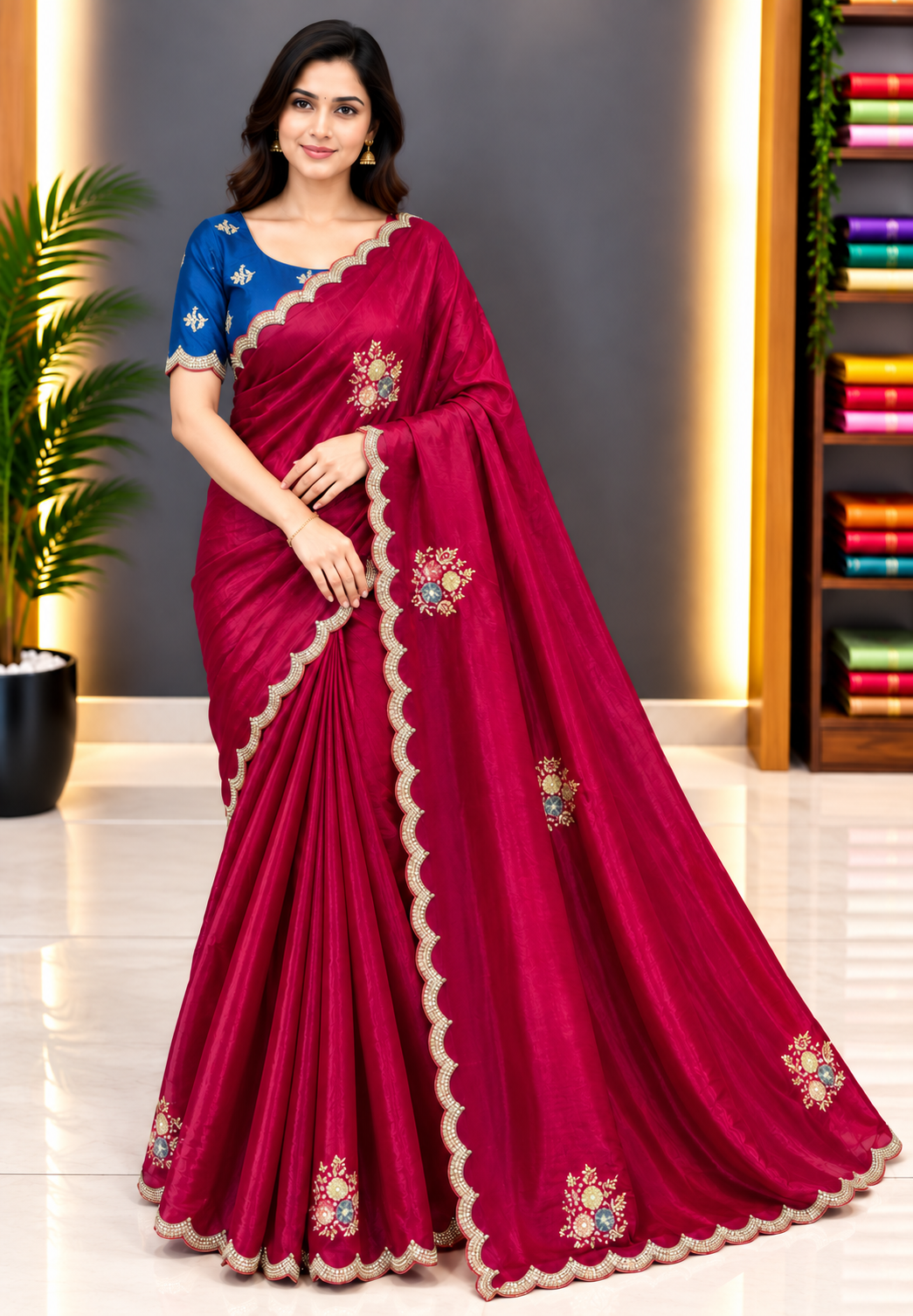 Designer Saree-Pink