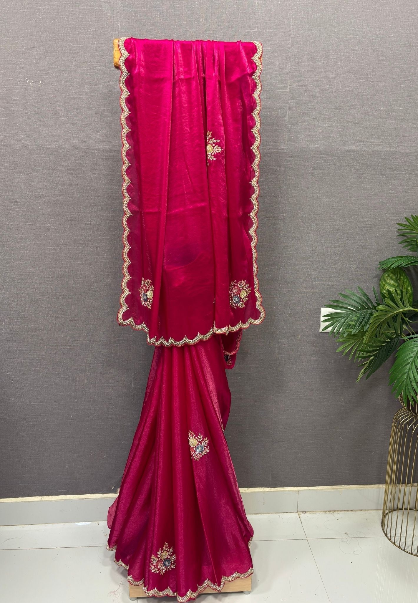 Designer Saree-Pink