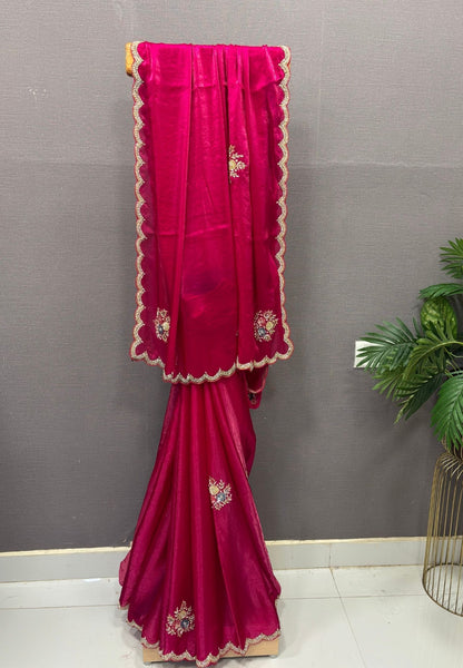 Designer Saree-Pink
