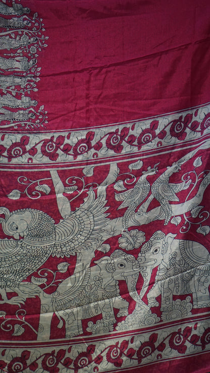 Chiralam Saree Pink