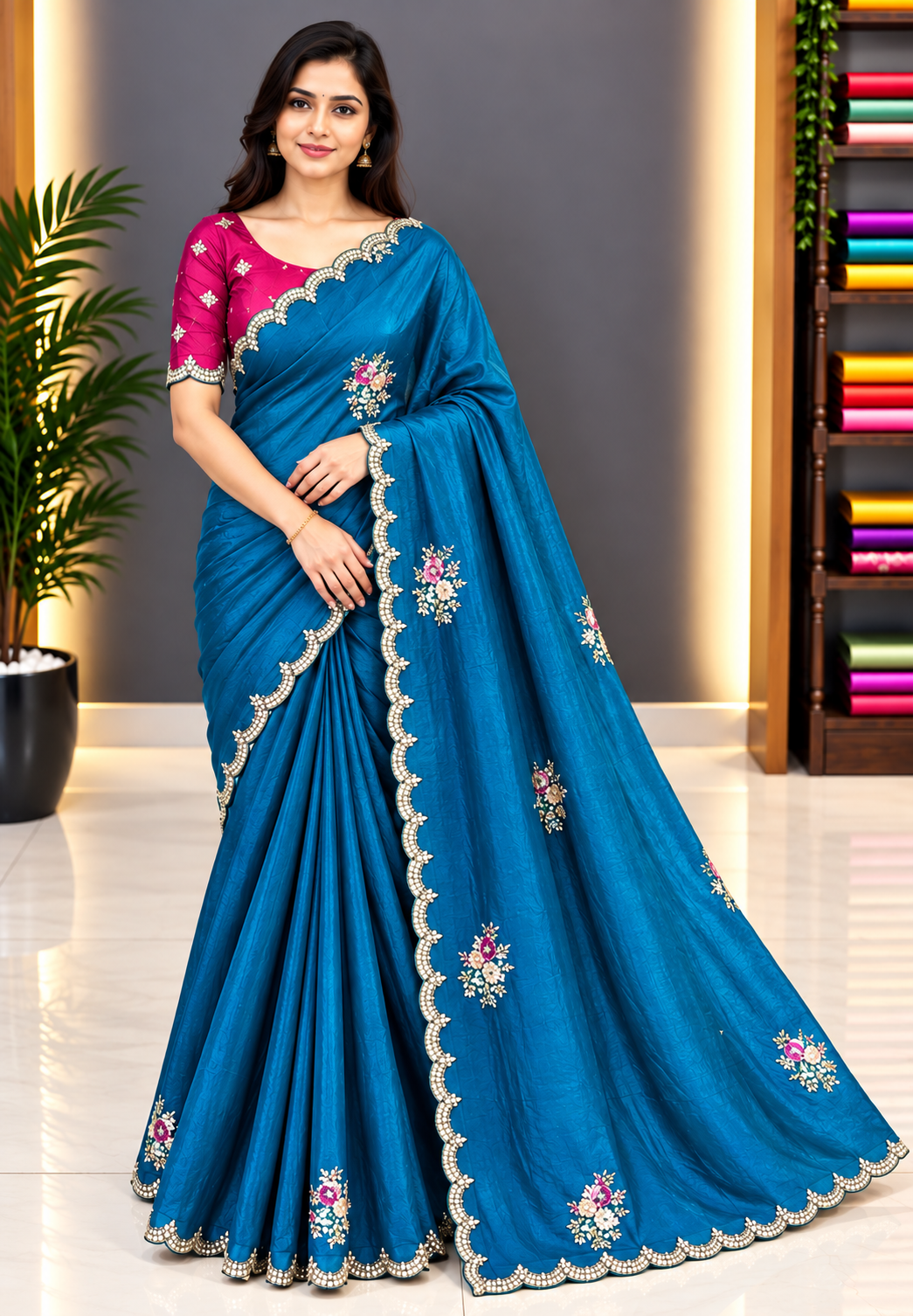 Designer Saree-Ramar Blue