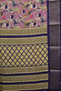 Dola Silk Saree Folk Art Print-Lavender thumbnail