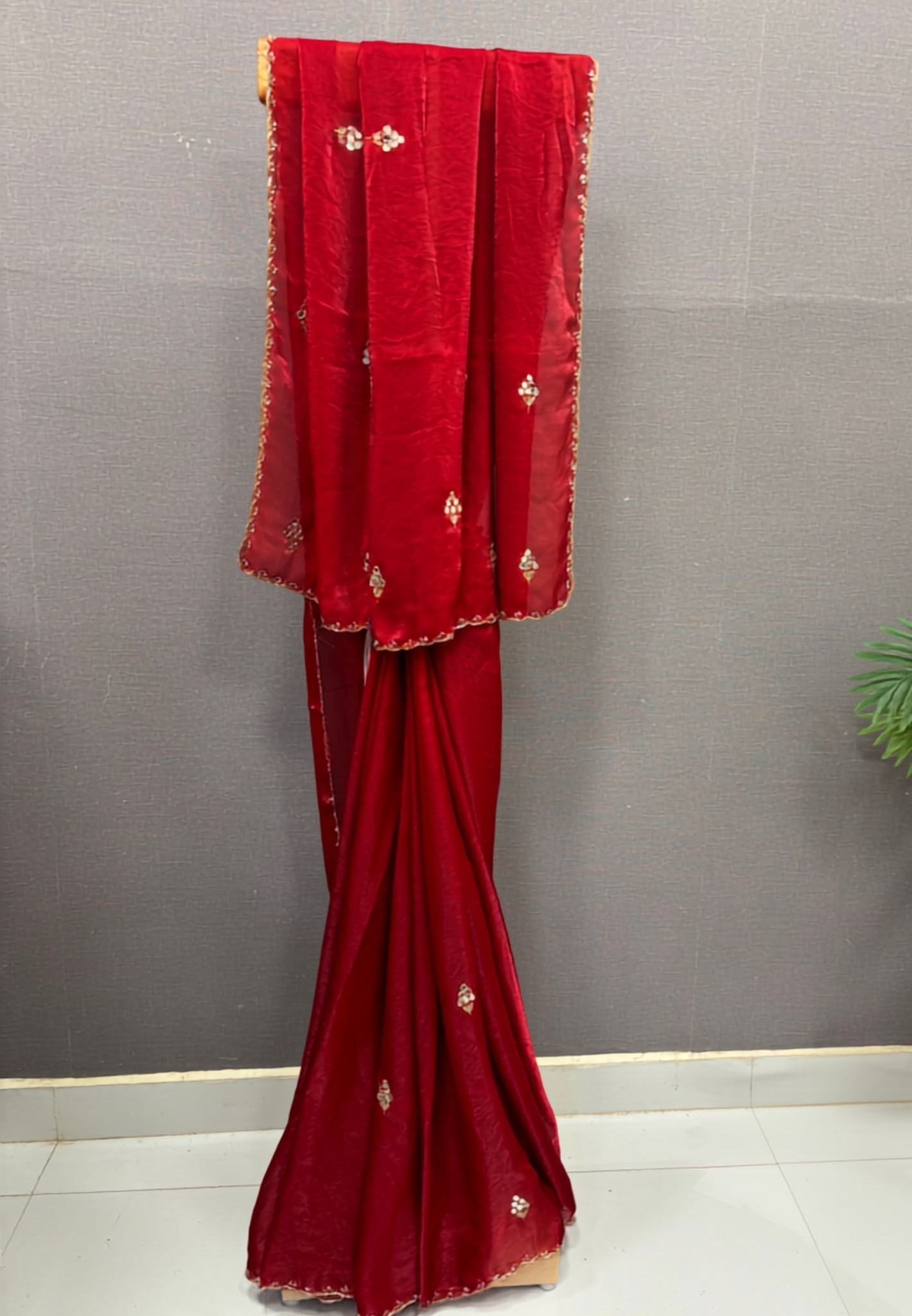 Designer Saree-Red