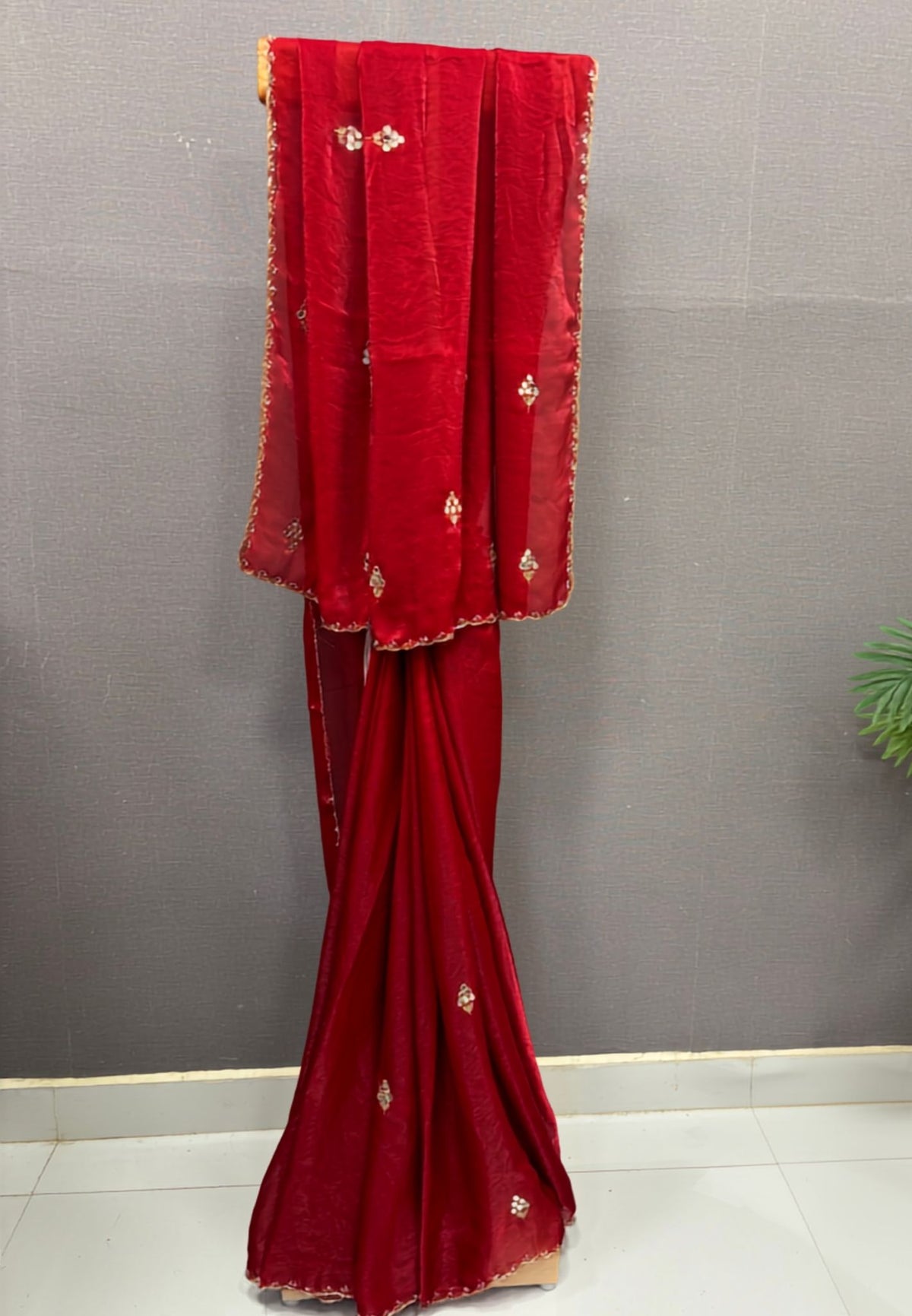 Designer Saree-Red