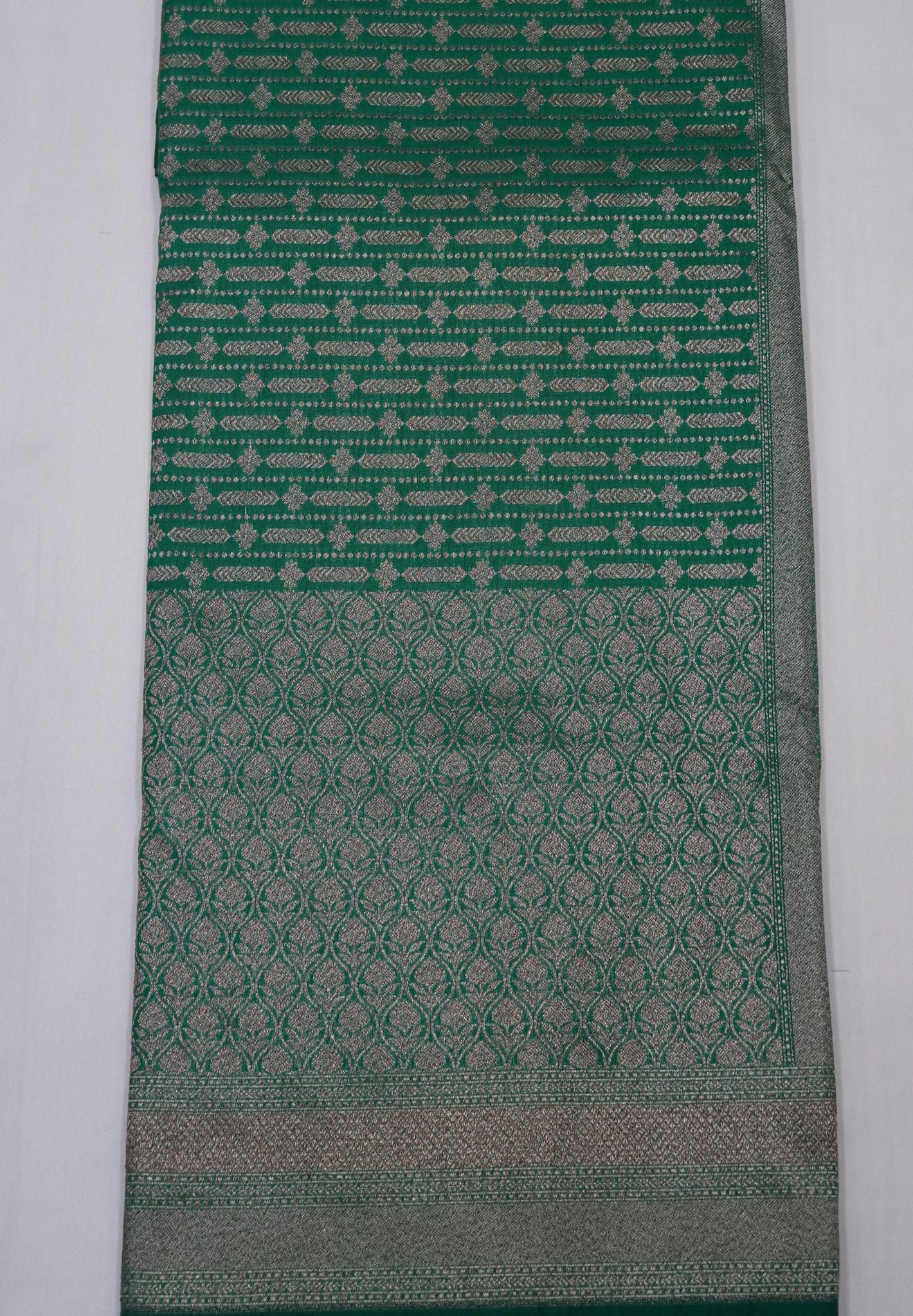 Semi Banarasi Uppada Silk Saree-Green