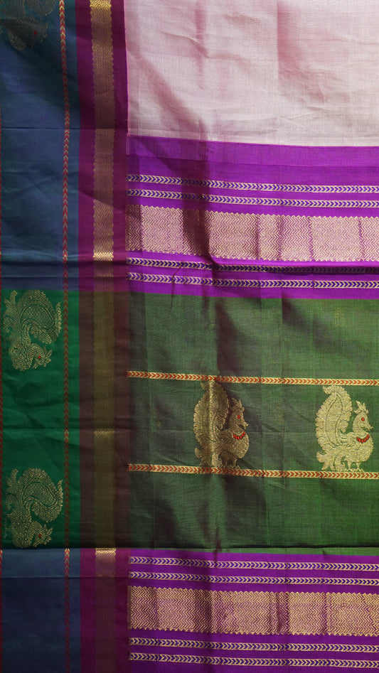 Silk Cotton Saree Pink