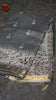 Semi Linen Grey Saree With Madhubani Print thumbnail