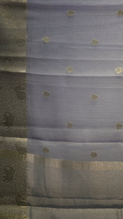 Art Zari Kota Pastel Saree Lavender